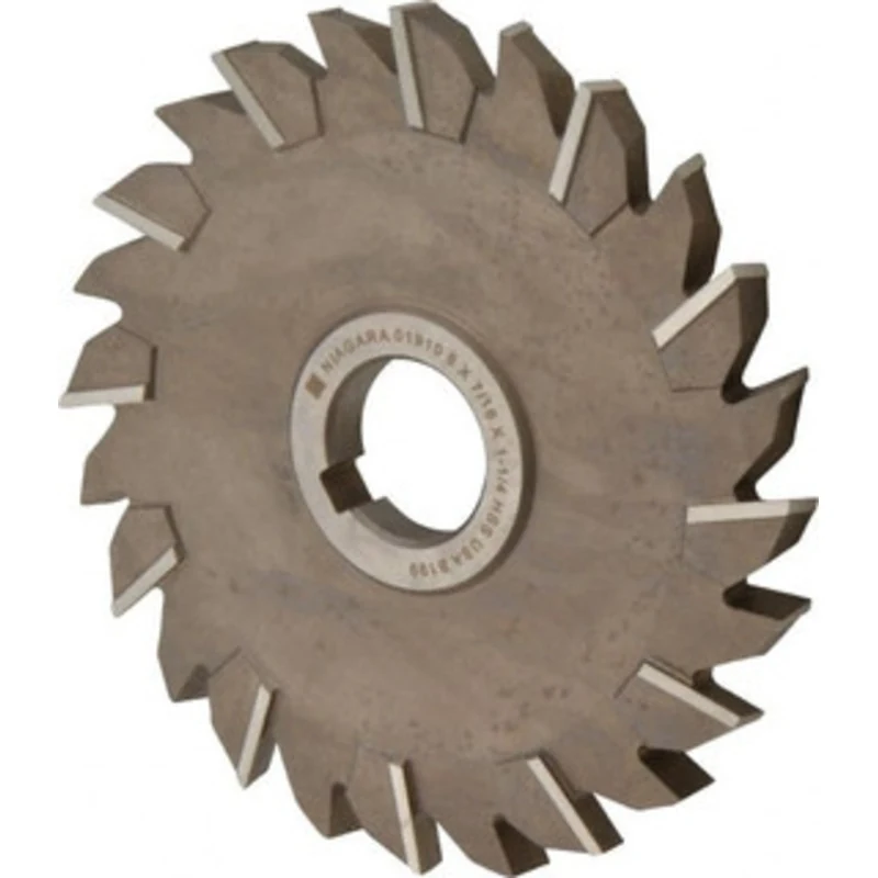 KEO 6 Diam x 7/16 Face Width Staggered Tooth Side Milling Cutter 1-1/4 Arbor Hole, High Speed Steel, Uncoated, 24 Tee...